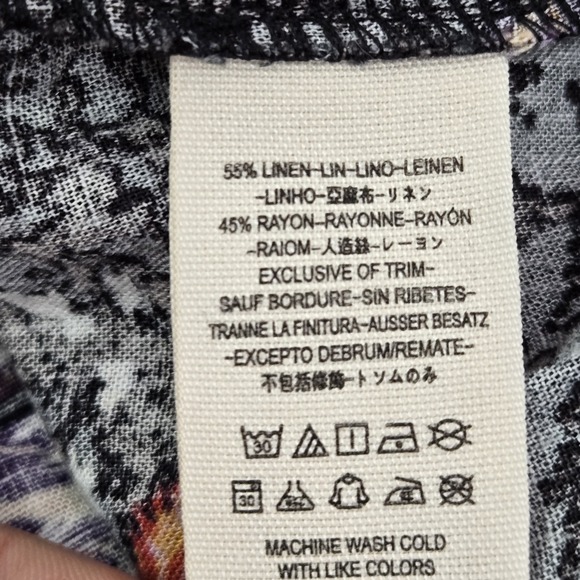 Free‎ People Women Dress 2 Black Linen Blend Beach Party Floral Slip Sleeveless - Picture 4 of 10